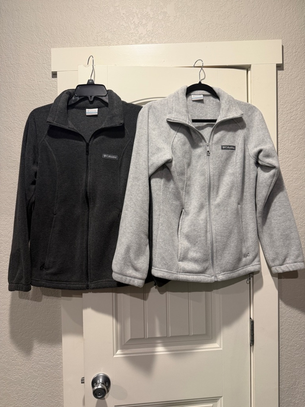 Columbia Women's Fleece Jackets - Black and Light Gray